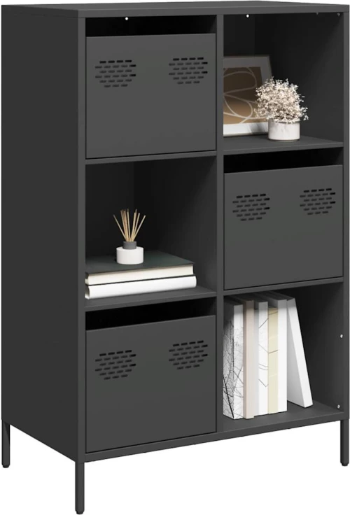 vidaXL Ντουλάπι Μαύρο 68x39x103,5 εκ. από Χάλυβα