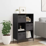 vidaXL Ντουλάπι Μαύρο 68x39x103,5 εκ. από Χάλυβα