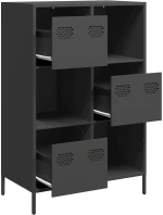 vidaXL Ντουλάπι Μαύρο 68x39x103,5 εκ. από Χάλυβα