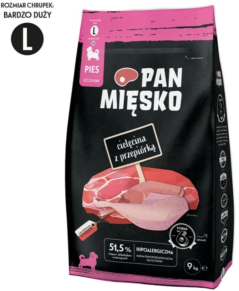 Φαγητό για ζώα PAN MIĘSKO L Βόειο κρέας 9 kg