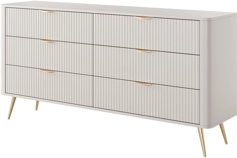 Συρταριέρα Lante μπεζ 163x81x38cm