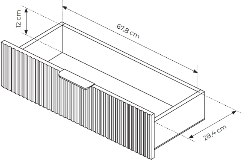 Συρταριέρα Lante μπεζ 163x81x38cm