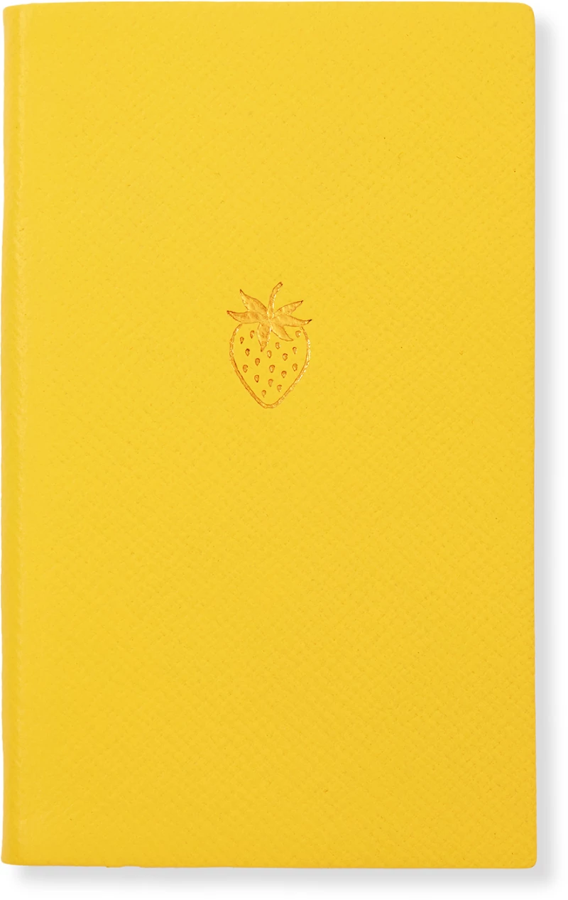 Σημειωματάριο Smythson Pocket Leather Notebook Strawberry Lemon