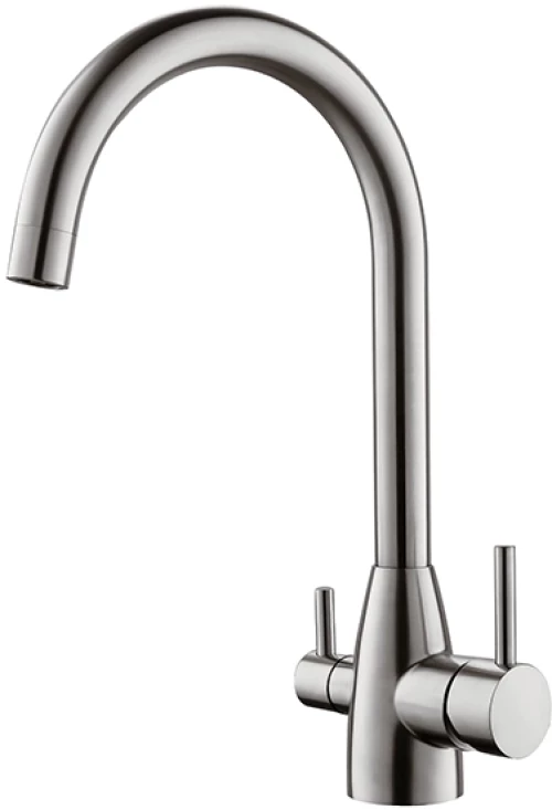 Τρίοδη Μπαταρία Κουζίνας 38εκ Primato Brushed Curved