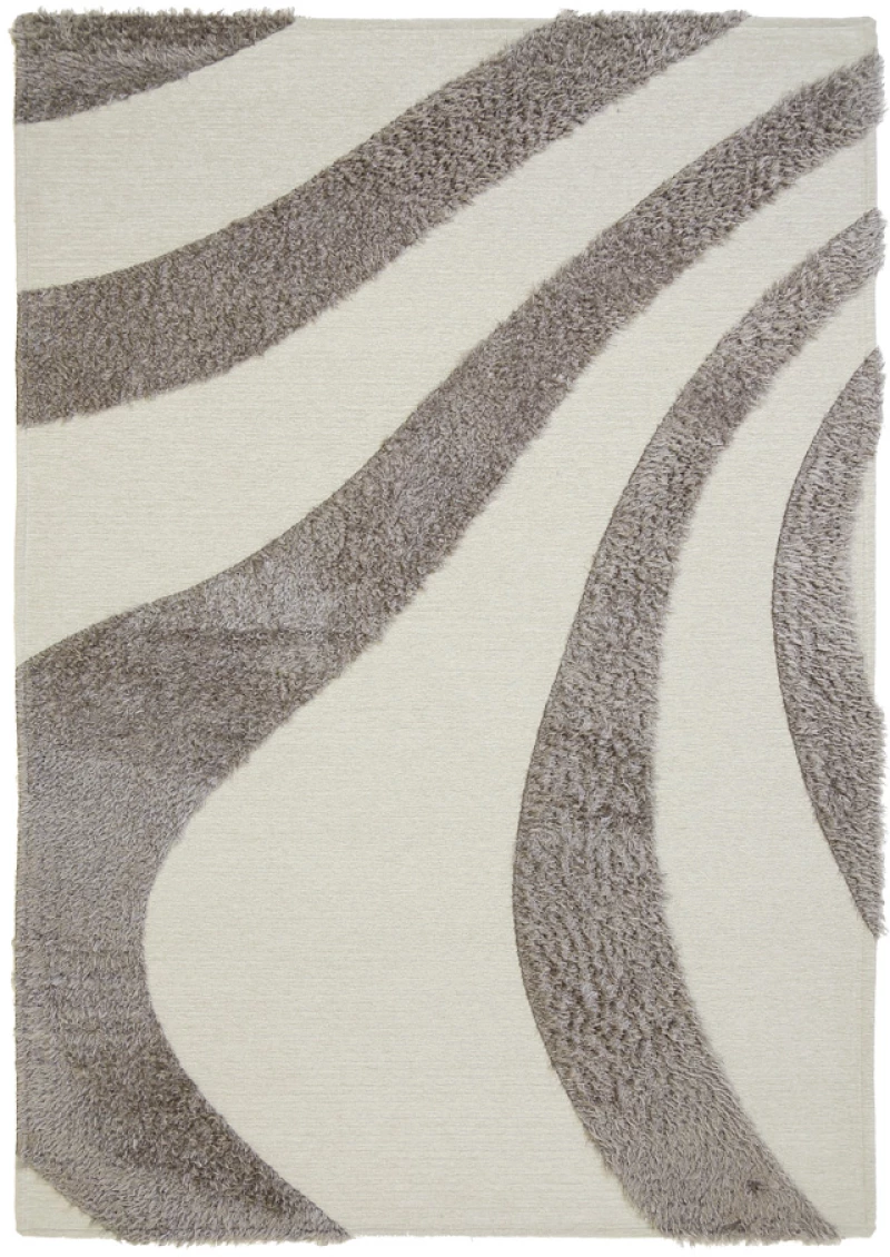 Χαλί Toscana Shaggy BRANCO WHITE SILVER Royal Carpet 140 cm x 200 cm