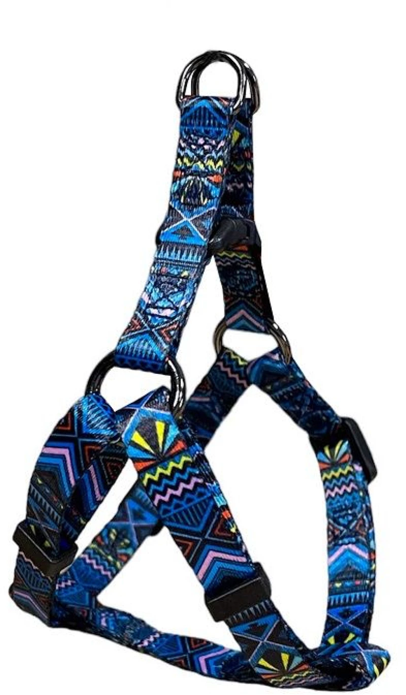 Goget Σαμαράκι Τύπου Α με Πλαστικό Κλιπ Kaleidoscope Μπλε XS 1x26-40cm