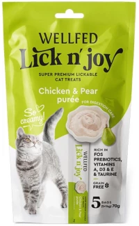 Wellfed Lick N' Joy Chicken & Pear (5x14gr) 70gr