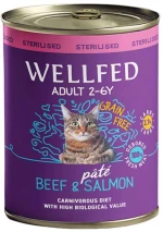 Wellfed Adult Sterilised Beef & Salmon 800gr