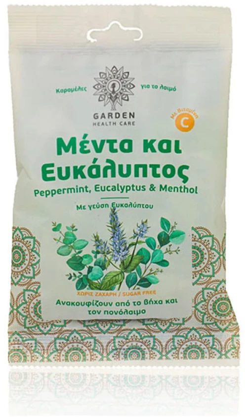 Garden Καραμέλες για Βήχα & Πονόλαιμο για Παιδιά Ευκάλυπτος Μέντα 60gr
