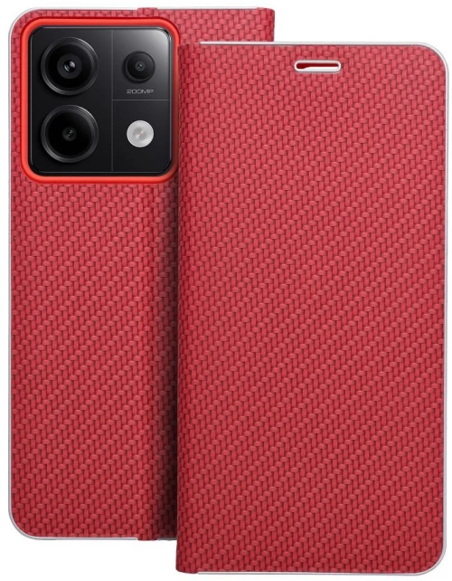 LUNA Book Carbon for XIAOMI Redmi Note 13 Pro 5G red