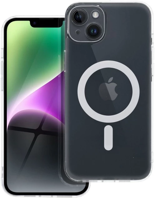 FROST MAG COVER case with camera protection compatible with MagSafe for IPHONE 14 Plus transparent