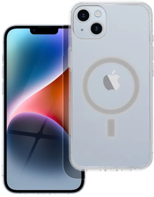 CLEAR MAG COVER case with camera protection compatible with MagSafe for IPHONE 14 Plus transparent