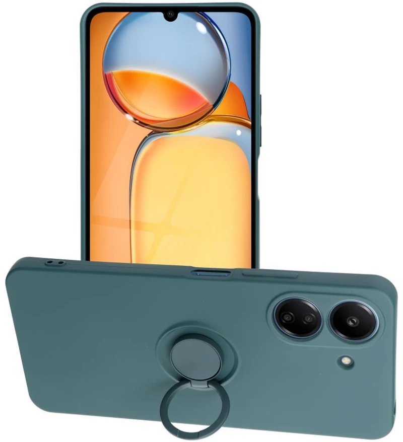 SILICONE RING Case for XIAOMI Redmi 13C / POCO C65 green