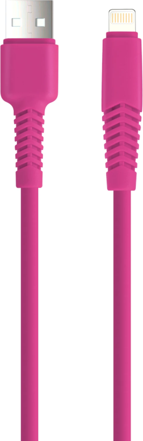 Setty cable USB - Lightning 1,5 m 2,1A KSA-L-1.526 pink