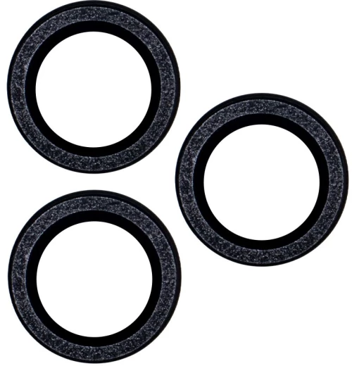 Set of lens glasses for iPhone 11 black glitter (2 pcs)