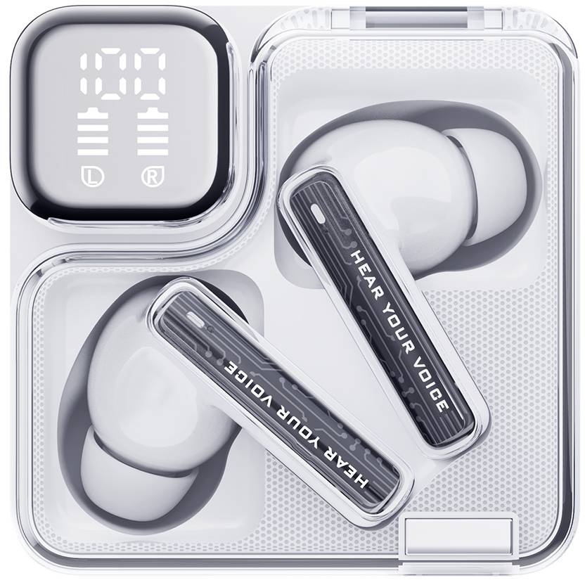 QCY Melobuds Neo White - TWS BT Earbuds with LED Display, Dual Connection, Anti-air calls 7h