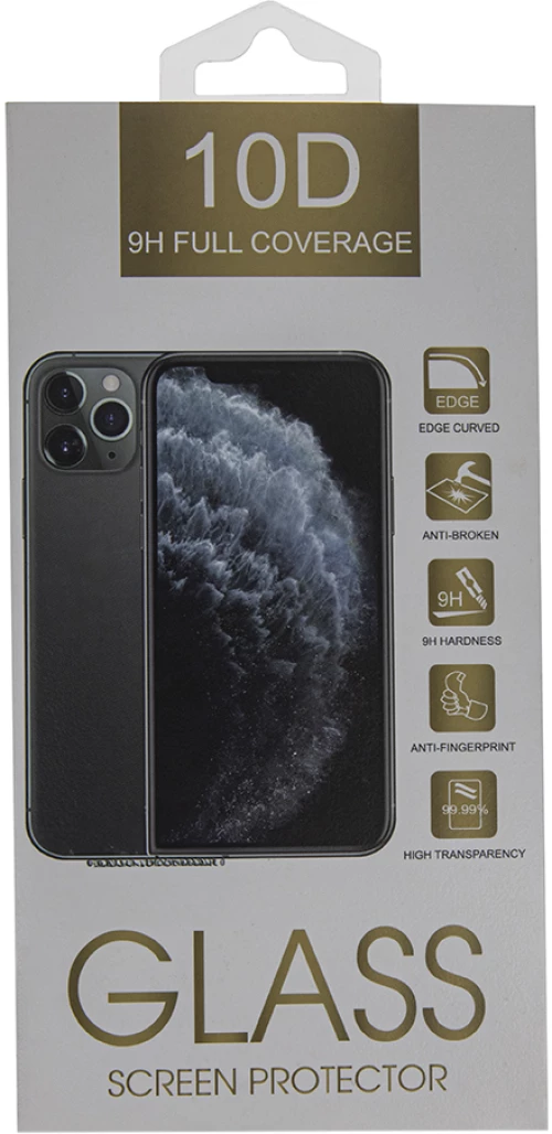 Tempered glass 10D for iPhone 16 Pro 6,3" black frame