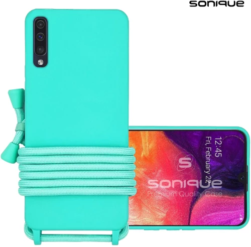 Θήκη Σιλικόνης με Κορδόνι CarryHang Sonique Samsung Galaxy A50 / Galaxy A50S / Galaxy A30S Γαλάζιο