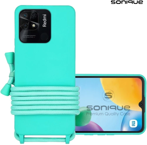Θήκη Σιλικόνης με Κορδόνι CarryHang Sonique Xiaomi Redmi 10C Γαλάζιο