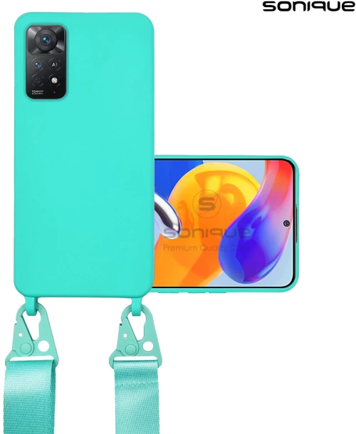 Θήκη Σιλικόνης με Strap CarryHang Sonique Xiaomi Redmi Note 11 Pro 4G/5G / Redmi Note 12 Pro 4G Γαλάζιο