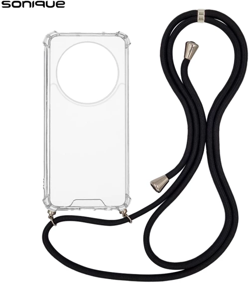 Θήκη Σιλικόνης με Κορδόνι Sonique Armor Clear Honor Magic6 Lite 5G Μαύρο