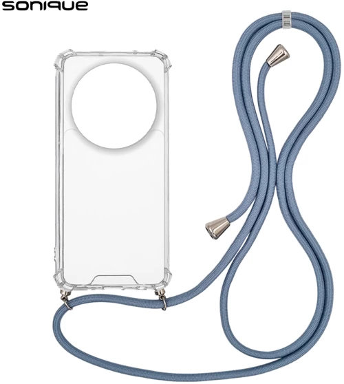 Θήκη Σιλικόνης με Κορδόνι Sonique Armor Clear Xiaomi Xiaomi 14 Ultra Μπλε Γκρι