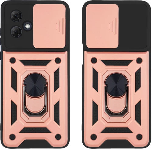 Θήκη Ring Armor CamPro Sonique για Motorola Moto G84 5G Ροζ Χρυσό