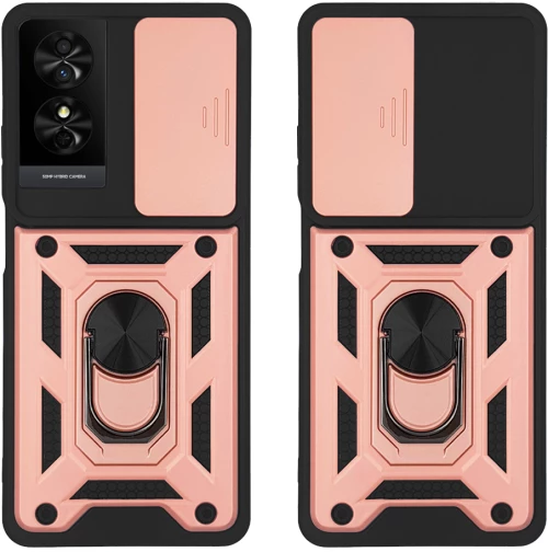 Θήκη Ring Armor CamPro Sonique TCL 50 SE Ροζ Χρυσό