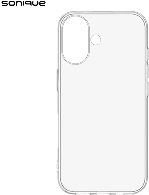 Θήκη Σιλικόνης Sonique Crystal Clear Apple (Big Hole) iPhone 16 Διάφανο