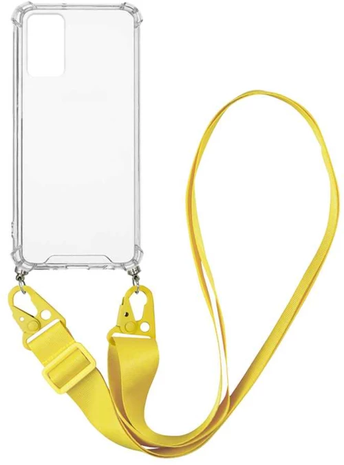 Θήκη Σιλικόνης με Strap Sonique Armor Clear Samsung Galaxy A13 4G Κίτρινο
