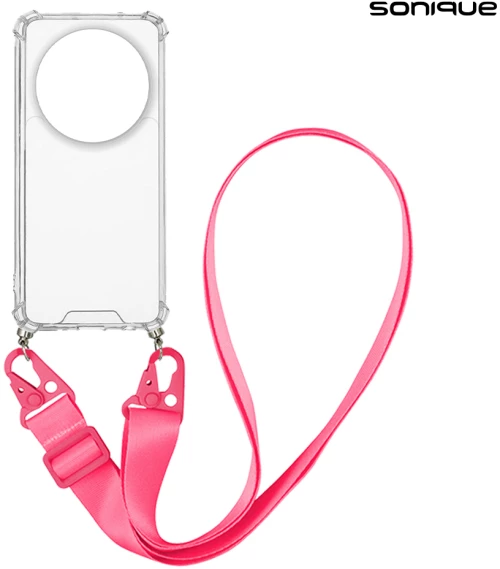Θήκη Σιλικόνης με Strap Sonique Armor Clear Xiaomi Xiaomi 14 Ultra Φουξ