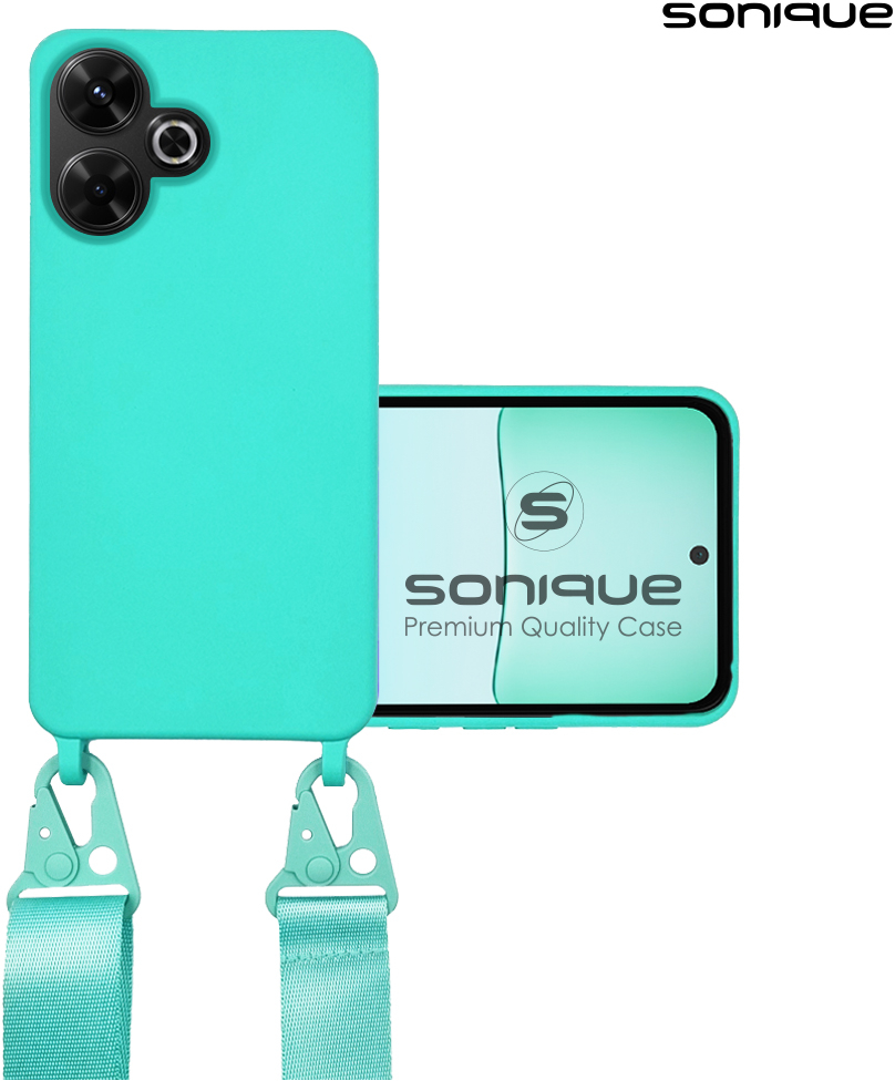 Θήκη Σιλικόνης με Strap CarryHang Sonique Xiaomi Redmi 13 4G / Poco M6 4G Γαλάζιο