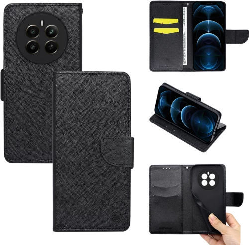 Θήκη Πορτοφόλι Sonique Trend Wallet Realme 12 Plus 5G Μαύρο