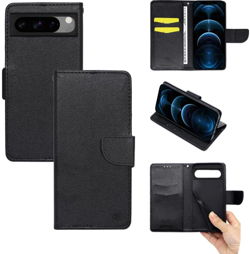 Θήκη Πορτοφόλι Sonique Trend Wallet Google Pixel 8 Pro 5G Μαύρο