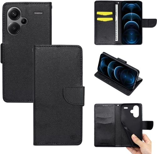 Θήκη Πορτοφόλι Sonique Trend Wallet Xiaomi Redmi Note 13 Pro Plus 5G Μαύρο