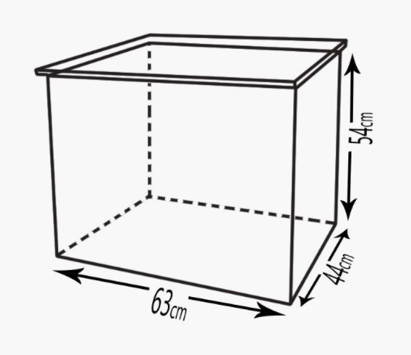 Μεταλλικό Κουτί Αποθήκευσης Ξύλων 63x54x44cm Καφέ-Brown / 103B
