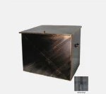 Μεταλλικό Κουτί Αποθήκευσης Ξύλων 63x54x44cm Πατίνα-Ασημί / 103PS