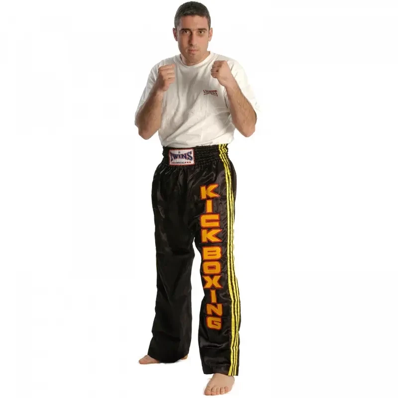 Παντελόνι Kickboxing Twins Σατέν Μαύρο