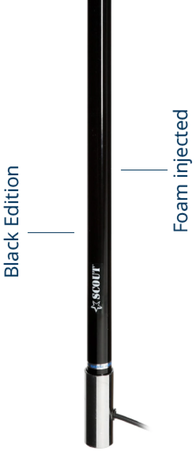 Scout® Κεραία AM-FM Fiberglass KS-124 2,4m (8′) Black Edition