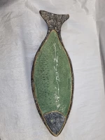 Διακοσμητικό Κεραμικό Ψάρι Μακρόστενο 50x19cm - Πράσινο