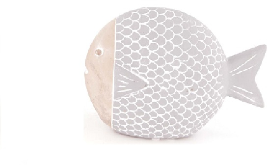 Διακοσμητικό Τσιμεντένιο Ψάρι 20x15εκ. - Γκρί