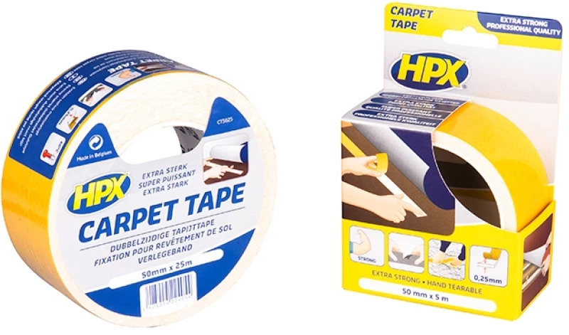 HPX ΤΑΙΝΙΑ ΔΙΠΛΗΣ ΟΨΕΩΣ ΜΟΚΕΤΩΝ ΛΕΥΚΗ - 50mm x 5mm