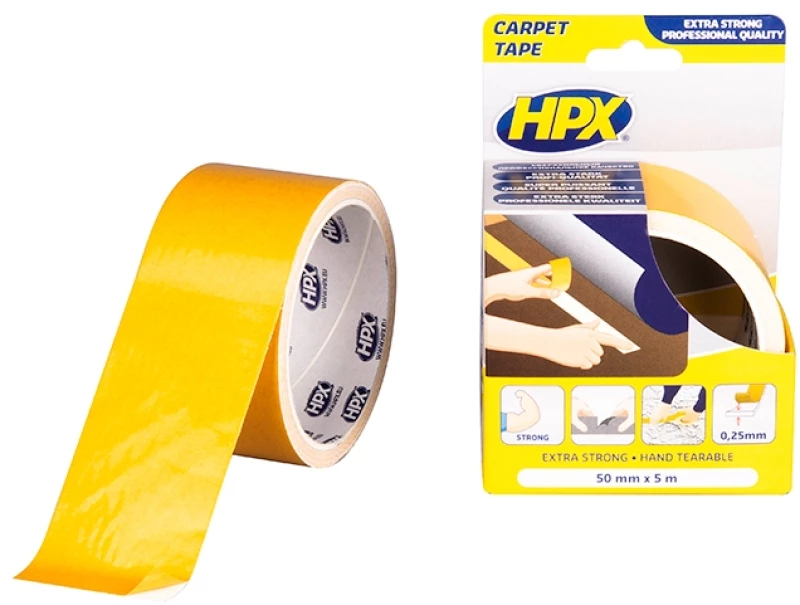 HPX ΤΑΙΝΙΑ ΔΙΠΛΗΣ ΟΨΕΩΣ ΜΟΚΕΤΩΝ ΛΕΥΚΗ - 50mm x 5mm