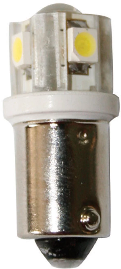 Λαμπάκι LED 12V BA9S Ψυχρό λευκό - 4SMDs+1LED