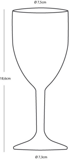 Ποτήρι Κρασιού Φ7,5cm Northwind Marine Business MS BPA free (Σετ 6 Τεμάχια)