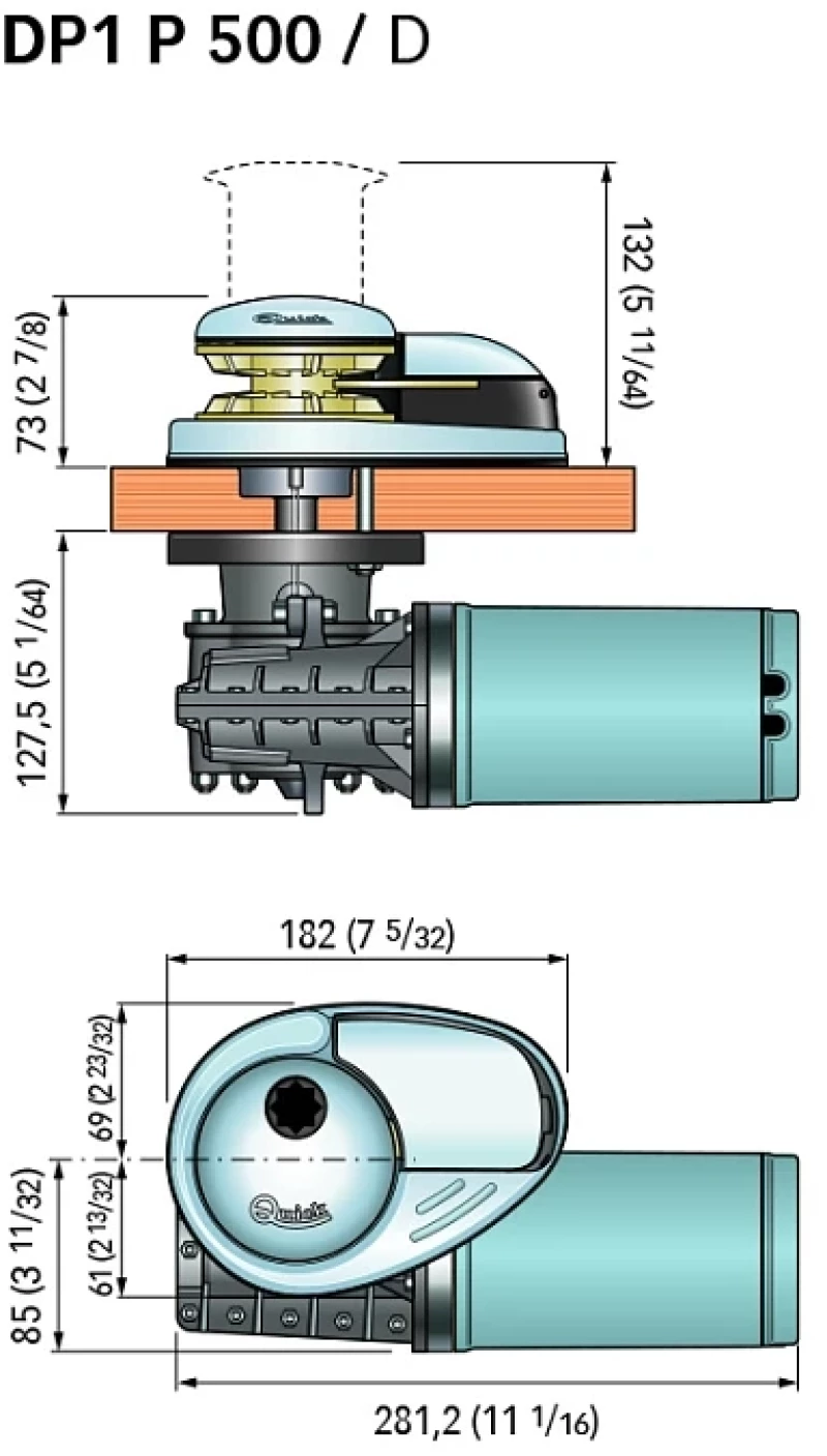 Quick Εργάτης Άγκυρας Prince 500W/12V 6MM DP1 Με Τύμπανο