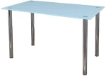 Τραπέζι Κουζίνας Inox / Κρύσταλλο 120x70xH75cm