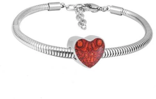 Ατσάλινο βραχιόλι με charm (B3300)