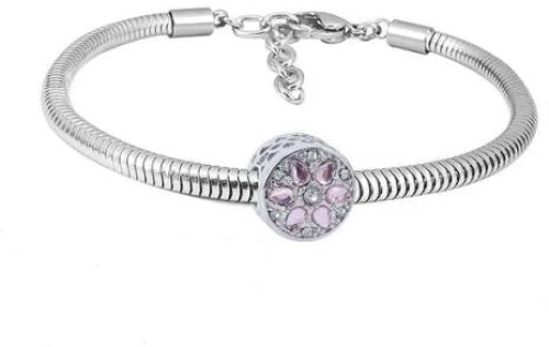 Ατσάλινο βραχιόλι με charm (B3251)