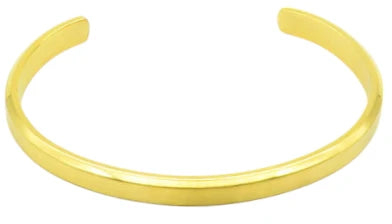 Ατσάλινο βραχιόλι χειροπέδα επιχρυσωμένο 18k (B3312)